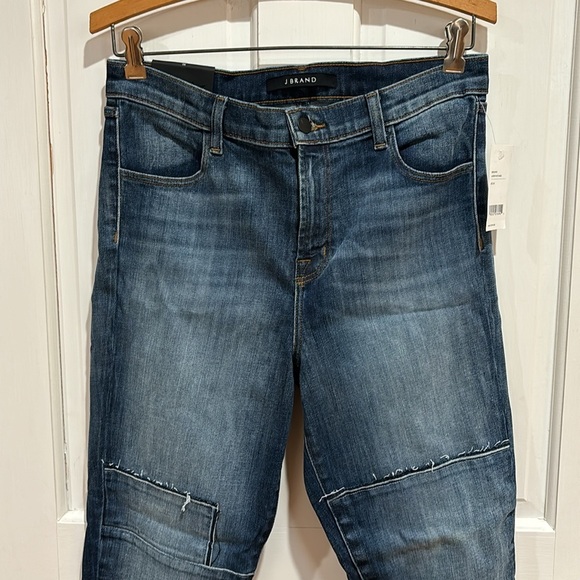 NWT J Brand | Alana High Rise Cropped Jasper Patched Denim Jeans; Size 30 - Picture 8 of 17